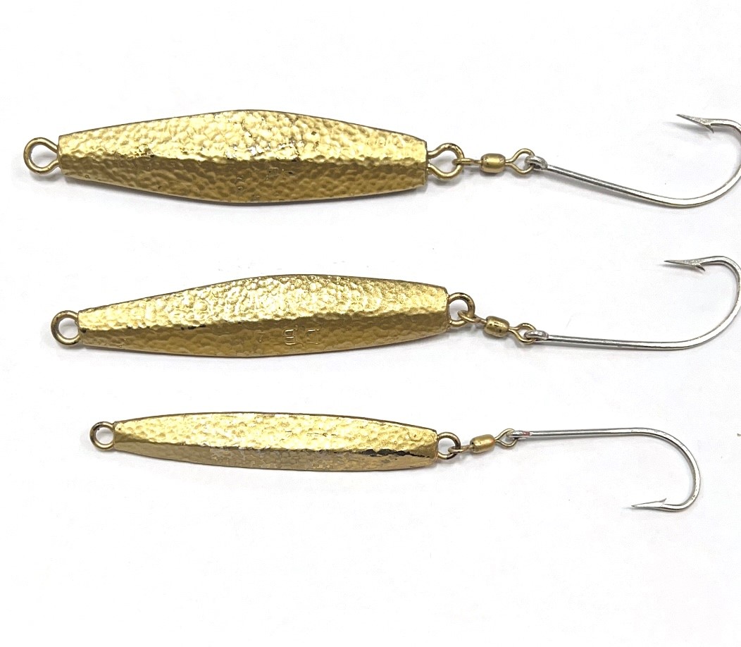 diamond jig fishing lures F.J. Neil without Hook & Tube moving saltwater predators that demand a lure capable of long casts Diamond Jigs Hammered w/ Tube